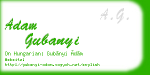 adam gubanyi business card